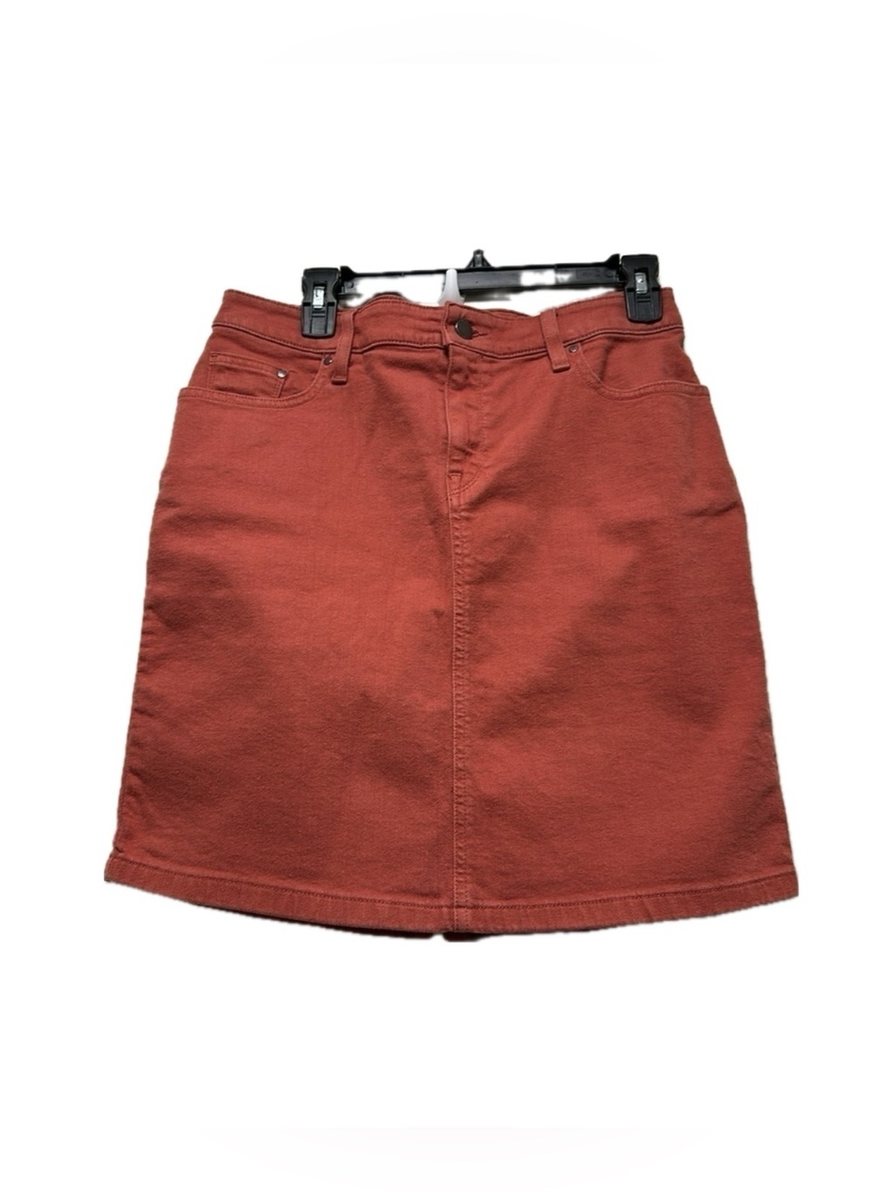 L.L. Bean Women's Midi Skirt in Rust Red